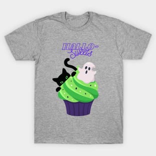 Halloween (Hallo-Sweets) Cat, Ghost, Cupcake T-Shirt